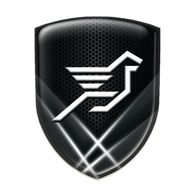 Hamann Silicone Car Decal Badge Crossed Lights Effect 