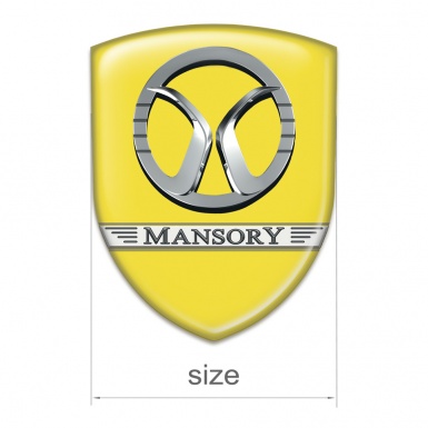 Mansory Car Accessories Badge Yellow Design 