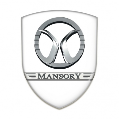 Mansory Silicone Car Decal Badge White Design 