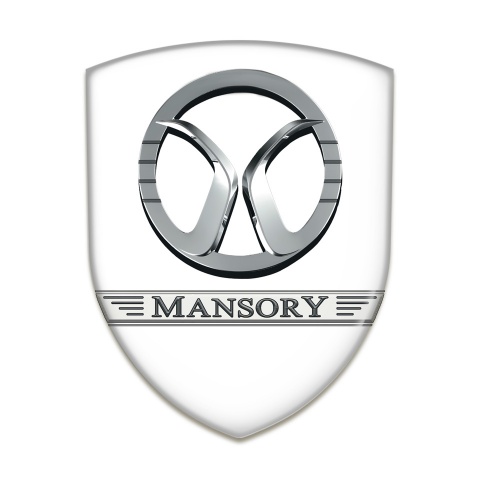 Mansory Silicone Car Decal Badge White Design 