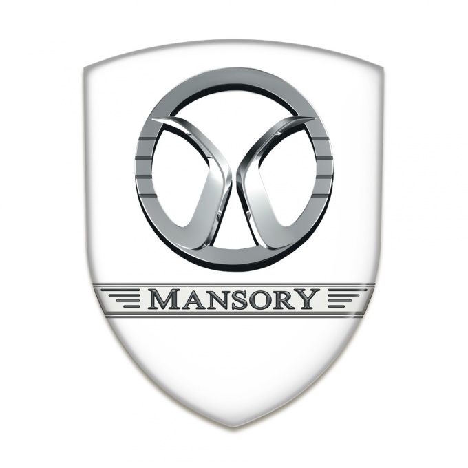 Mansory Silicone Car Decal Badge White Design 