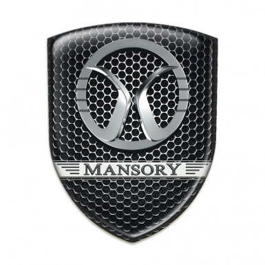 Mansory Silicone Badge Perforated Steel design 