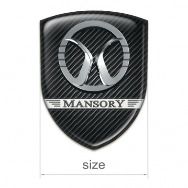 Mansory Logo Emblem dark Grey carbon Design 