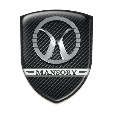 Mansory Logo Emblem dark Grey carbon Design 