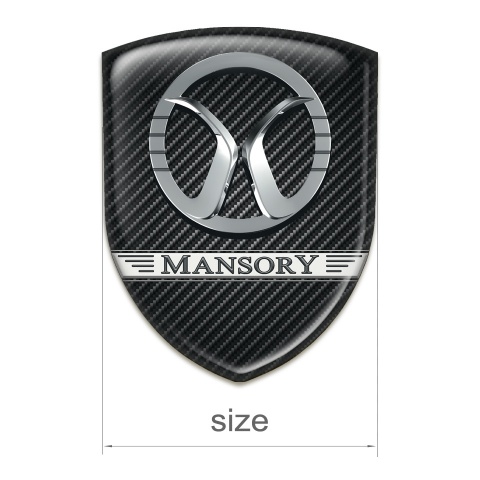 Mansory Logo Emblem dark Grey carbon Design 