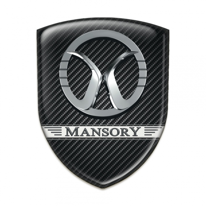 Mansory Logo Emblem dark Grey carbon Design 