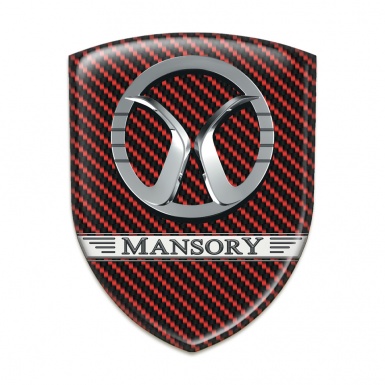 Mansory Domed Emblem Red carbon Design 