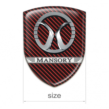 Mansory Domed Emblem Red carbon Design 