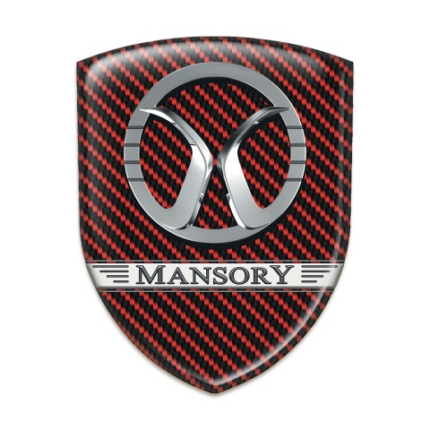 Mansory Domed Emblem Red carbon Design 