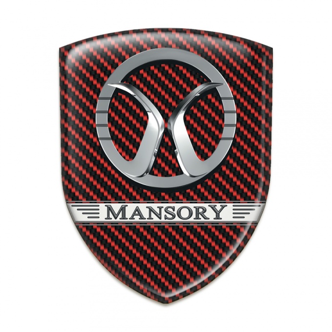 Mansory Domed Emblem Red carbon Design 