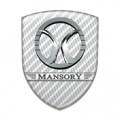 Mansory Resin Sticker White Carbon Design 