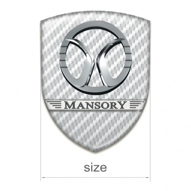 Mansory Resin Sticker White Carbon Design 