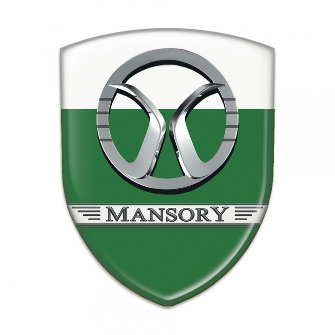 Mansory 3D Gel Emblem Green White Design 