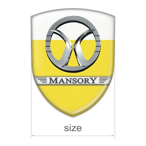 Mansory Tuning Badge Yellow White Design 