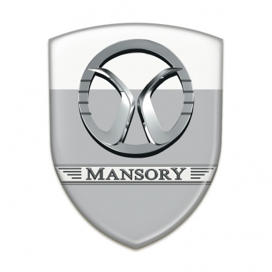 Mansory Car Accessories Badge Grey White Design 