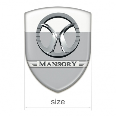 Mansory Car Accessories Badge Grey White Design 