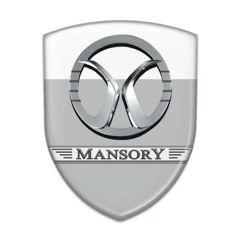 Mansory Car Accessories Badge Grey White Design 