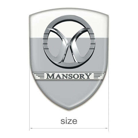 Mansory Car Accessories Badge Grey White Design 