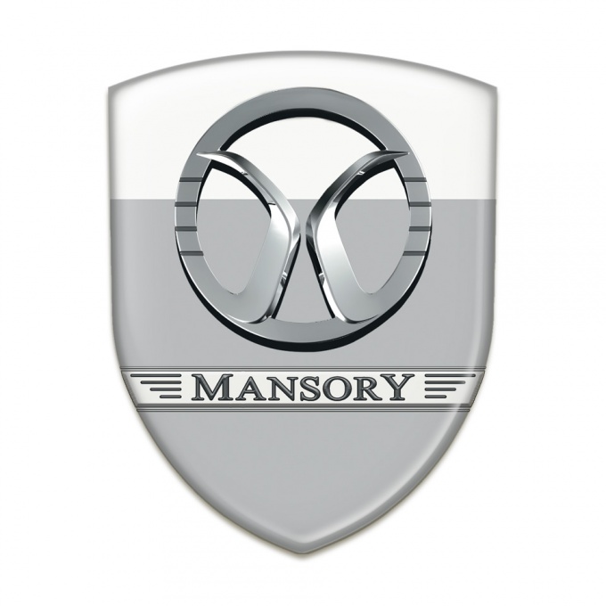 Mansory Car Accessories Badge Grey White Design 