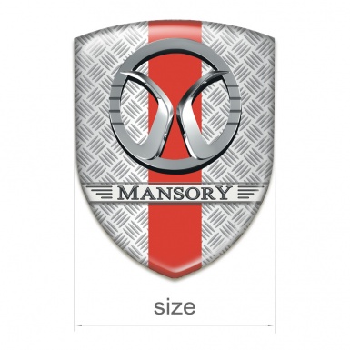 Mansory 3D Gel Emblem Mesh Effect with Red Ribbon Design