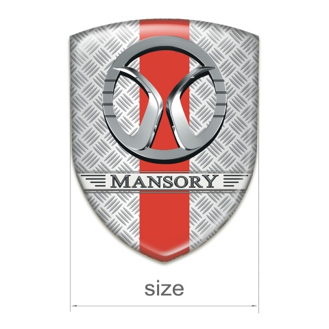 Mansory 3D Gel Emblem Mesh Effect with Red Ribbon Design