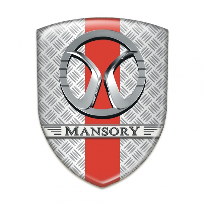Mansory 3D Gel Emblem Mesh Effect with Red Ribbon Design