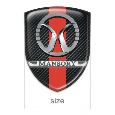 Mansory Emblem Exterior dark Carbon with Red Ribbon Design 