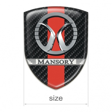 Mansory Emblem Interior Black Carbon with Red Ribbon Design 