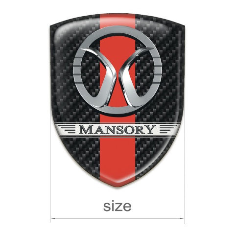 Mansory Emblem Interior Black Carbon with Red Ribbon Design 