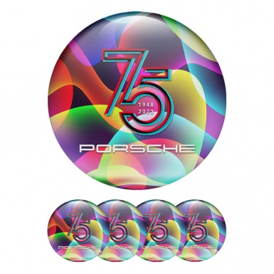 Porsche Wheel Emblems 75 years Multicolour Edition