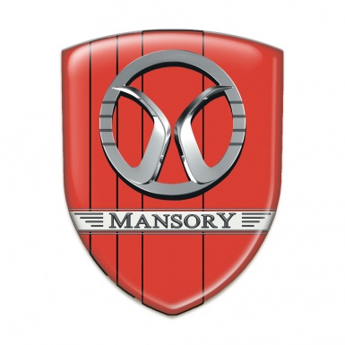 Mansory Silicone Badge Red with Tapes Design 