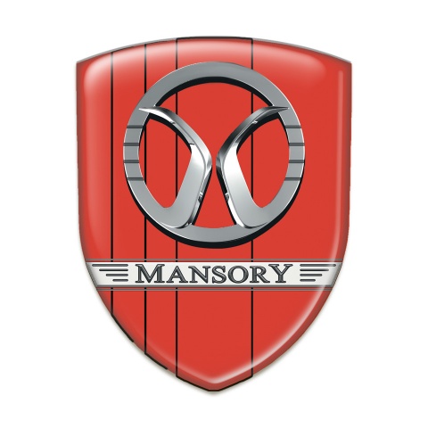 Mansory Silicone Badge Red with Tapes Design 