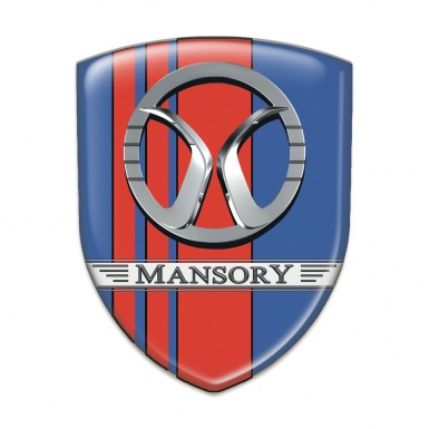 Mansory Silicone Shield Blue with red Tapes Design 