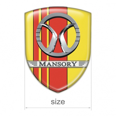 Mansory Auto Emblem Yellow with Red tapes Design 