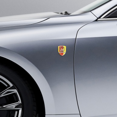 Mansory Auto Emblem Yellow with Red tapes Design 