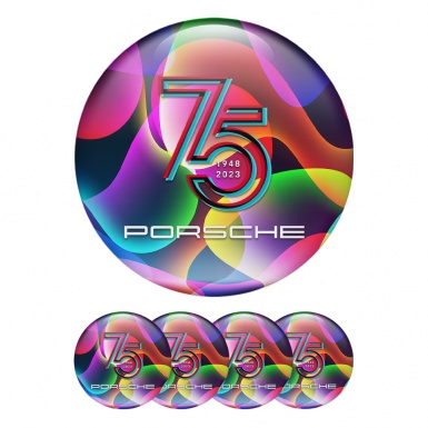 Porsche Silicone Stickers 75 years Multicolour Edition