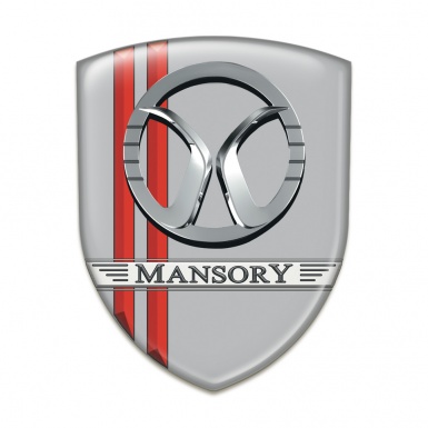 Mansory Emblem Interior Grey with Red Lines Decoration 