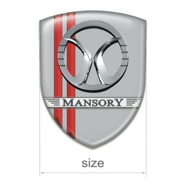 Mansory Emblem Interior Grey with Red Lines Decoration 