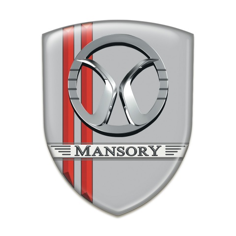 Mansory Emblem Interior Grey with Red Lines Decoration 