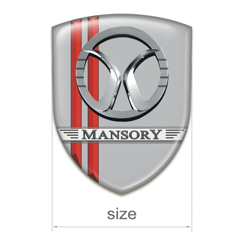 Mansory Emblem Interior Grey with Red Lines Decoration 