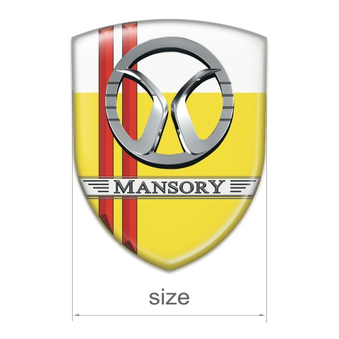 Mansory Silicone Shield Yellow White with Red Lines Decoration 