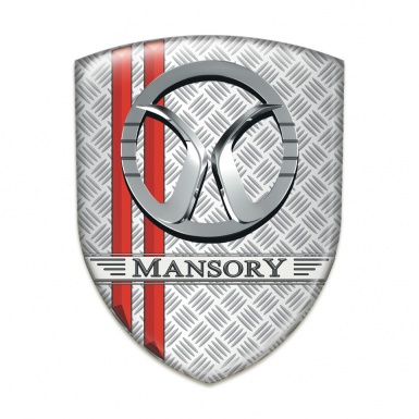 Mansory Tuning Emblem Mesh Effect with Red Lines Decoration 