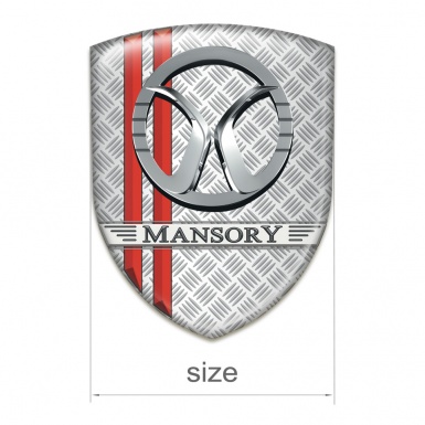 Mansory Tuning Emblem Mesh Effect with Red Lines Decoration 