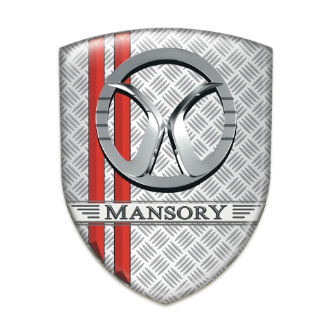 Mansory Tuning Emblem Mesh Effect with Red Lines Decoration 