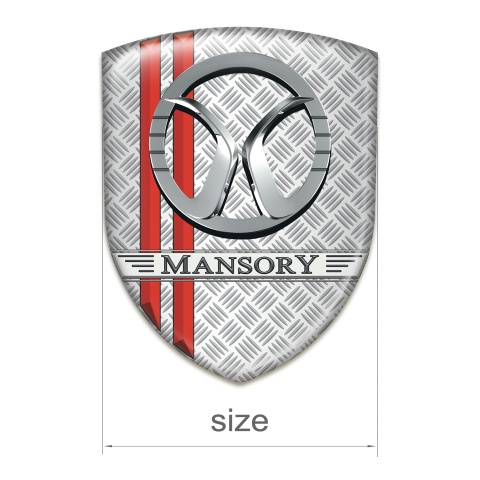 Mansory Tuning Emblem Mesh Effect with Red Lines Decoration 