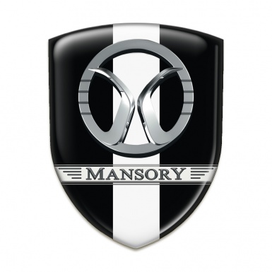 Mansory Emblem Exterior Black with White Tape Decoration 
