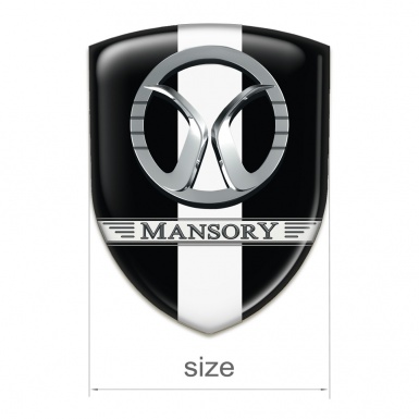 Mansory Emblem Exterior Black with White Tape Decoration 