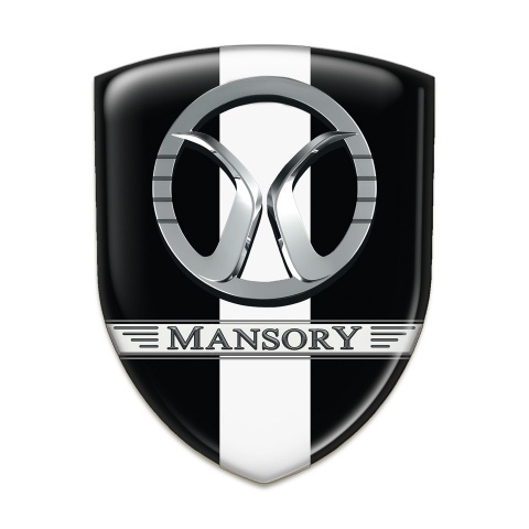 Mansory Emblem Exterior Black with White Tape Decoration 