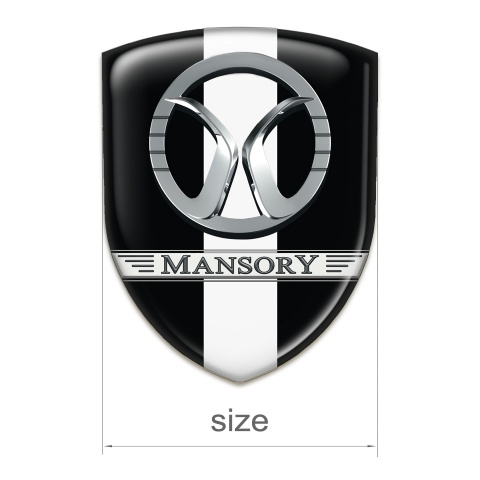 Mansory Emblem Exterior Black with White Tape Decoration 