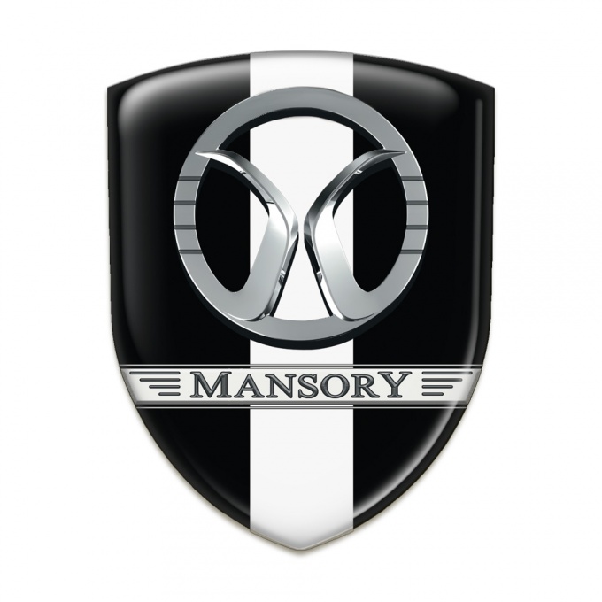 Mansory Emblem Exterior Black with White Tape Decoration 
